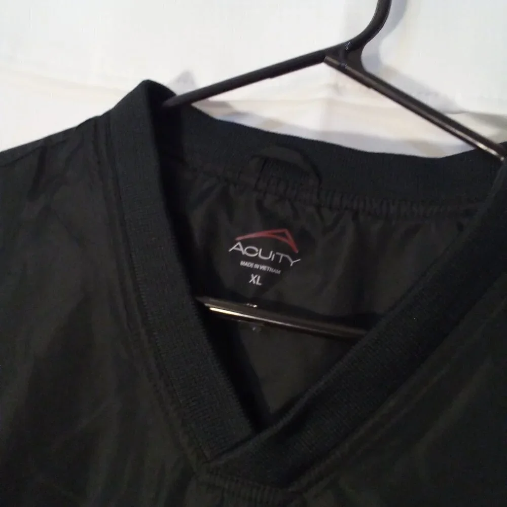 Acuity Pullover Vest Jacket Mens XL Sleeveless Logo Pockets Black